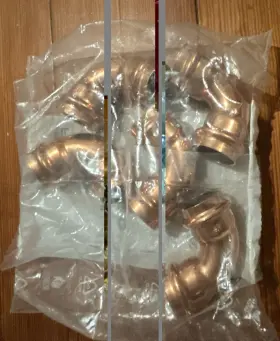 FNW6V1276G FNW Copper Elbow Pipe Fittings Female Pack