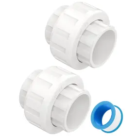 Furwishlisting 769029624832 2 Pcs Inch Pvc Union Coupling Pipe Fitting Slip Joint Adapter White Furwishlisting 769029624832 2 Pcs Inch Pvc Union Coupling Pipe Fitting Slip Joint Adapter White