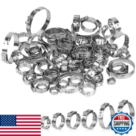 B0DG88X4N8 GAOHUI Single Ear Hose Clamps Steel Crimp