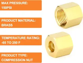 NH-076 GASHER Compression Fitting Nut #3