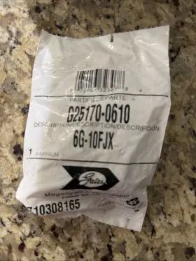 Gates G25170-0610 Megacrimp Hydraulic Hose Fitting 6g-10fjx Steel Usa New