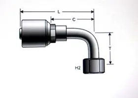 G25179-0808 GATES Hydraulic Elbow Deg Hose Fittings #3