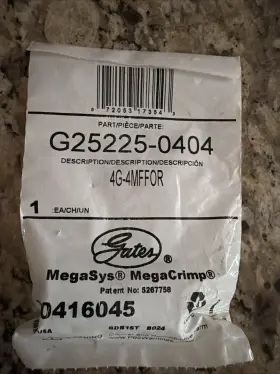 G25225-0404 GATES Male Flat Ring Megacrimp Coupling Thread