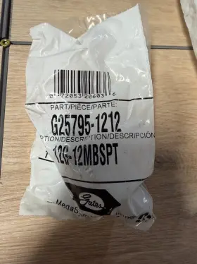 G25795-1212 GATES Male Bpt Tapered Thread
