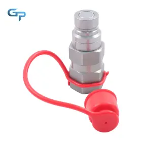 Greatparts Gre221155 Flat Face Hydraulic Quick Coupler Male 1/2 Inch Npt Thread For Bobcat Skid Steer