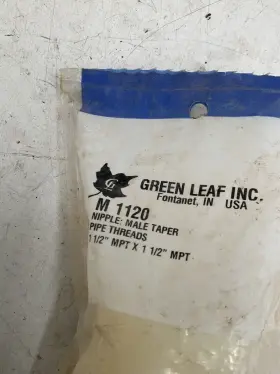 M1120P GREEN LEAF Male Poly Pipe Nipple #2