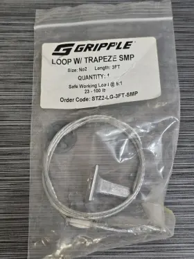 STZ2-LG-3FT-SMP GRIPPLE Wire Loop Trapeze Hanger