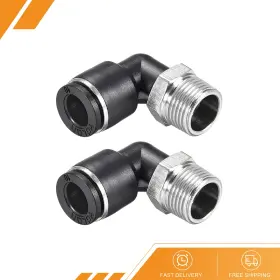 Gryfton 669739145781 2 X Push To Connect Tube Fitting Male Elbow 10mm Od 3/8 Npt Pneumatic