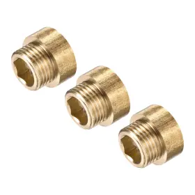 Gryfton 724708690713 3pcs Brass Extension Pipe Fitting G1/2 X 10mm Adapter Connector