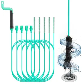Hamtima 667763785546 55inch Steel Core Drain Clog Remover Tool With Rotating Handle Slim Snake Dr