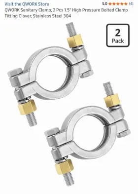 EXA-H-CLAMP-1.5IN HFS Pack Sanitary High Pressure Clover