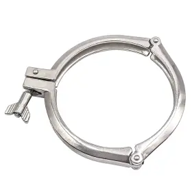 810136639766 HFS Segment Sanitary Clamp Steel Clover
