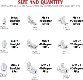 HMZ-2 HILITCHI Hydraulic Zerk Grease Fittings Kit #2