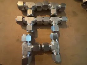 SS-TTT-FL8 HJ-GK Set Steel Tube Od Fitting Union Tee