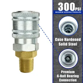IM25 HPCOUPLERS Steel Male Couplers Air Hose Fittings #3