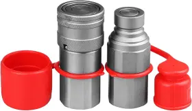 445013328360 HYDRAULIC COUPLINGS Skid Steer Bobcat Flat Dust