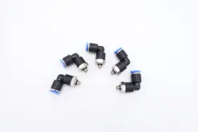 Ivlpha L02u10 Push To Connect Fitting 1/8 Inch Tube Od X 10-32 Unf - Black