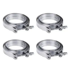 Jdmspeed Jdm-z861 2.25 Inch V Band Clamp With Flange Male Female 4pcs Stainless Steel Universal