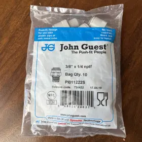 PI011222S JOHN GUEST Male Adapter Nptf Pack