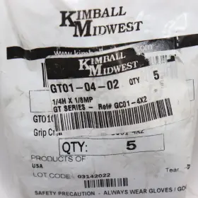 GT01-04-02 KIMBALL MIDWEST Male Pipe Rigid Hose End Carbon #2