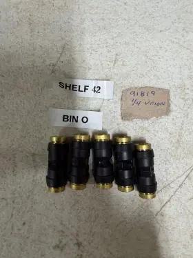 Lawson 91819 5 Pcs Union 1/4 Inch Dot Air Push-to-connect New Old Stock