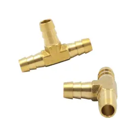 Legines 208252172733 1/8 Inch Hose Barb Tee X Brass Barbed T Fitting 3 Ways Hoses
