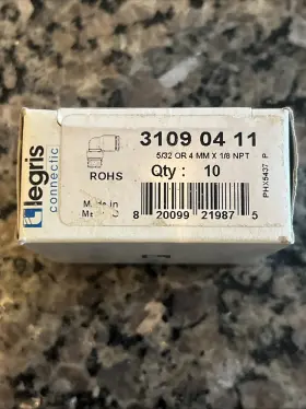 3109-04-11 LEGRIS Pack Fittings Tube Nptm