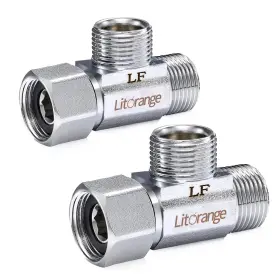 A049-1 LITORANGE Lead Angle Tee Valve Compression Inlet