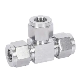 SKTST0004 LOZOME Steel Compression Fitting Tee Adapter Twin
