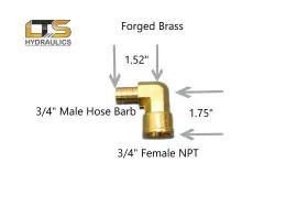 32409 LTS HYDRAULICS Hose Barb Female Pipe Npt Forged Fitting