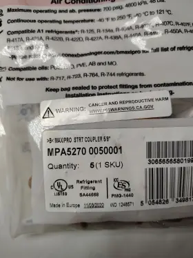 MPA52700050001 MAXIPRO Refrigerant Straight Coupler #3