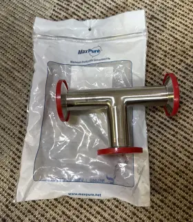TEG76L1.0-PD MAXPURE Equal Tee Tube Clamp Fitting Steel