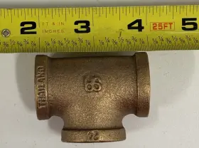 X106-08 MERIT BRASS Tee Fitting Fnpt Ends
