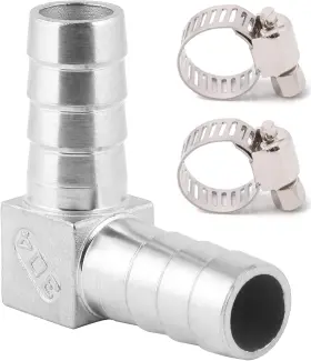 03971 METALAND Steel Hose Barb Elbow Right