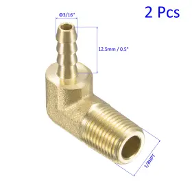 723115395303 METALLIXITY Pack Hose Barb Fittings Elbow Npt #3
