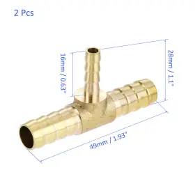 723115750638 METALLIXITY Pack Barb Hose Fittings Connector #3