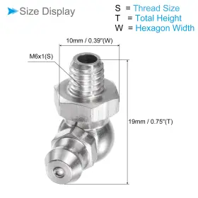 745060577870 METALLIXITY Steel Grease Fitting Caps Car Thread #2