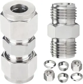 445006610694 METALWORK Steel Compression Tube Fitting Union