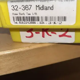 32-365 MIDLAND Hose Barb Tee #3