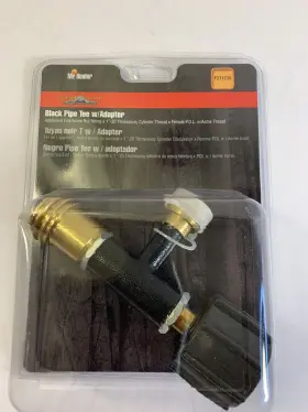 F271736 MR. HEATER Basecamp Pipe Tee Propane Adapter Acme Nut