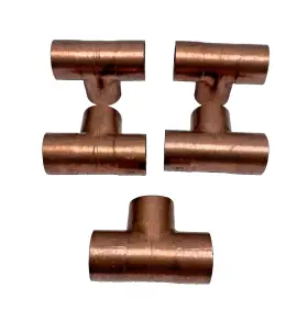 W04068 MUELLER Wrot Copper Tee Solder Joint Od #2