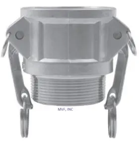 B125IAL MVF Camlock Female Coupler Male Npt Hose Fitting #2