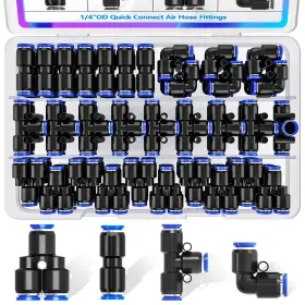 G068-1-4-1-4-30PCS MXUTEUK Od Push Connect Fittings Air Hose