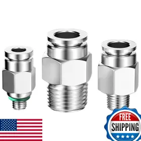 B0F6C81YF3 NANLACH Pneumatic Steel Male Straight Tube Od Npt