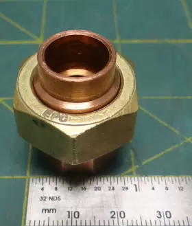 633W-1-2 NIBCO Straight Union Coupling Copper Tube Female #3