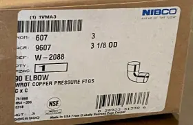 9056900 NIBCO Sweat Lead Copper Close Rough Elbow #2