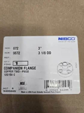 9405600 NIBCO Companion Flange Cast Copper