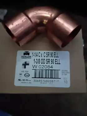 W01525D NIBCO INC Elbow Mueller Steamline Copper Fittings