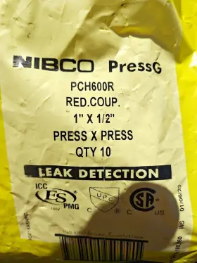 PCH600-R NIBCO Pressg Press Wrot Copper Reducing Coupling