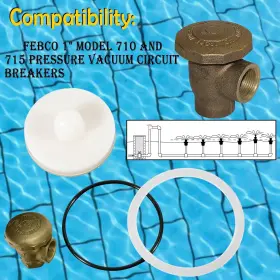 NOQP286 NO-AUTO Febco Pressure Vacuum Breakers Poppet Repair #2